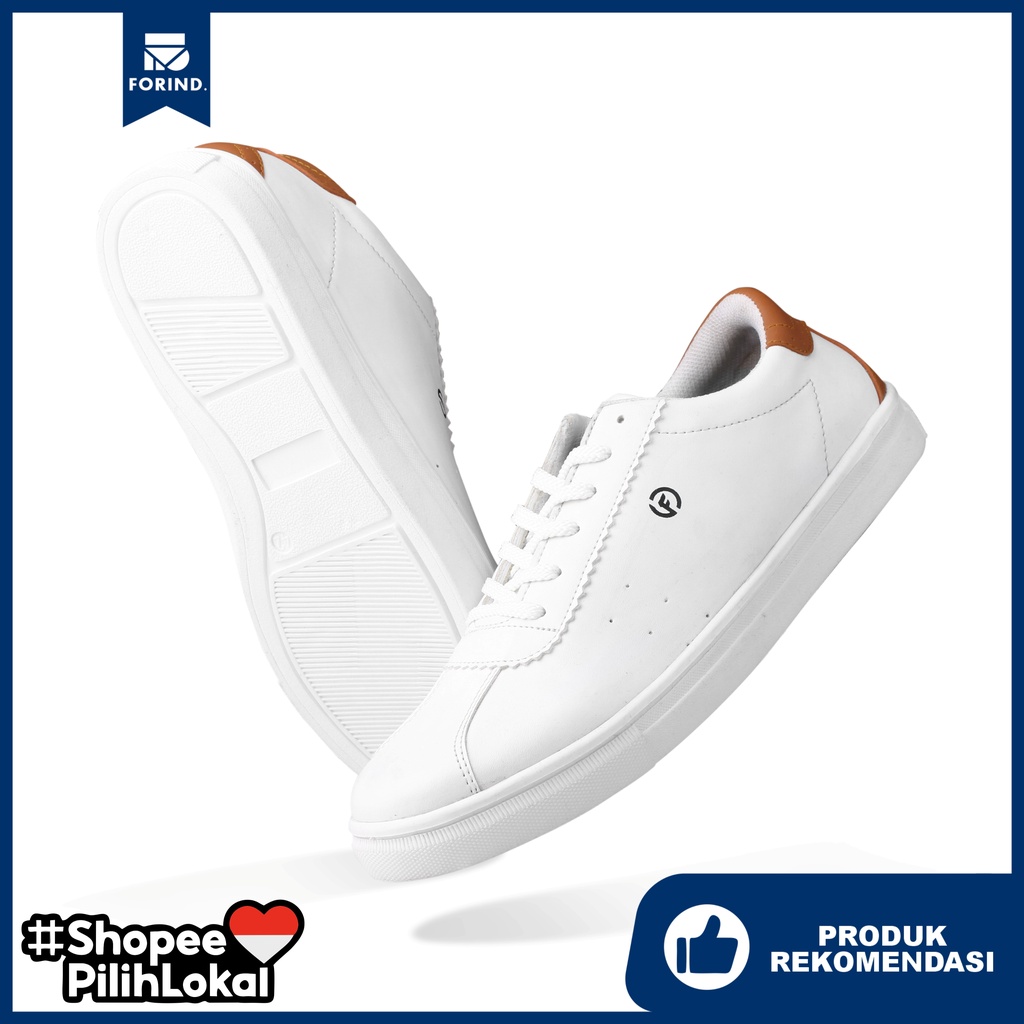 Favonia White | Sepatu Sneakers Putih Casual Original Polos Pria Cowok Ori Footwear | Flazhback x FORIND