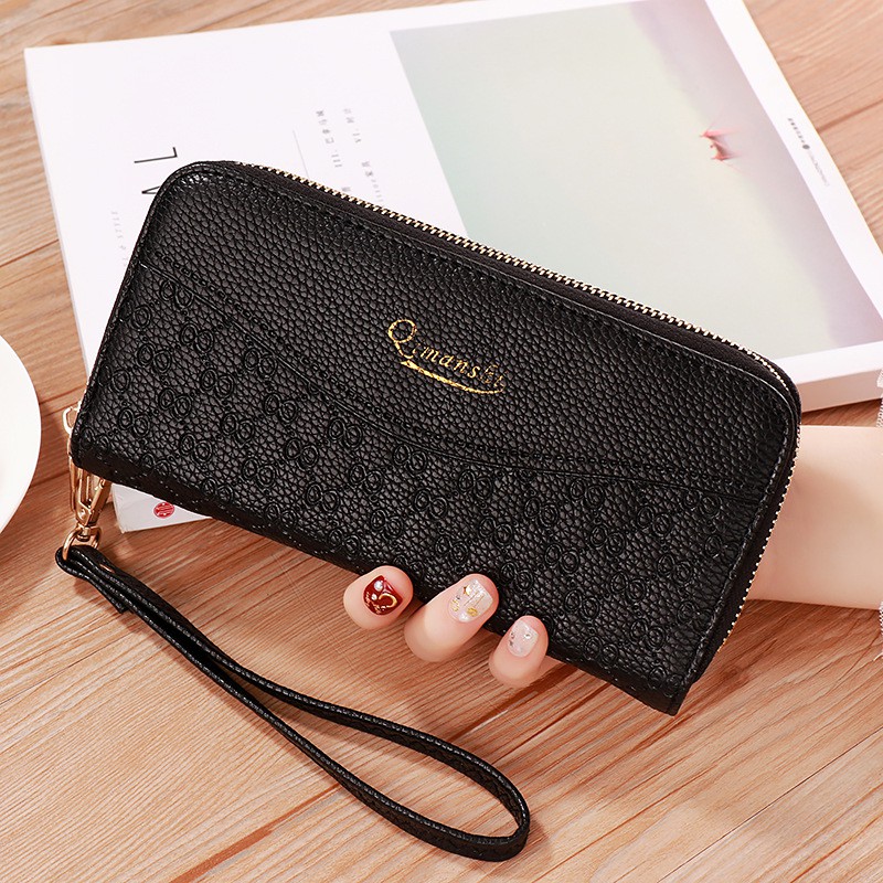 DOMPET WANITA KULIT 2 RESLETING IMPORT PREMIUM KOREA EIME MURAH PANJANG FASHION BATAM ELEGAN PESTA