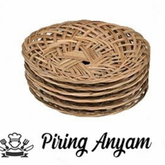 Piring Rotan / Piring Bambu Lidi / Piring Anyam / Piring Hoe Prasmanan satuan