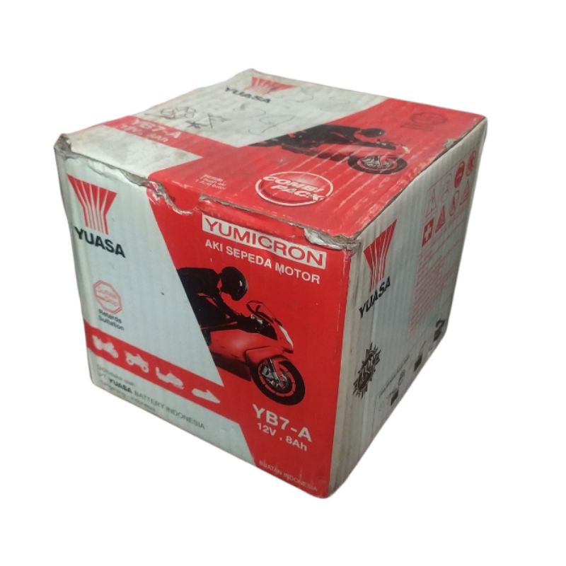 aki basah aki motor yb7-a thunder 125 original yuasa astra 100%