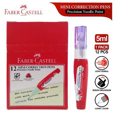 

Faber-Castell Mini Correction Pen 5ml 169313 Correction Fluid Tip-X Stipo