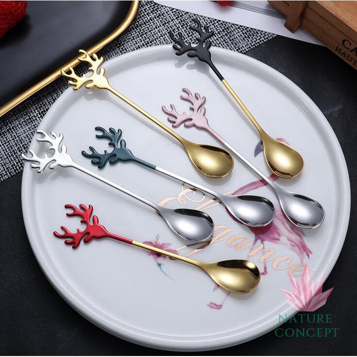 Sendok Unik Rusa Raindeer Coffee Tea Gift Spoon Sendok Kopi Kue Teh Anak