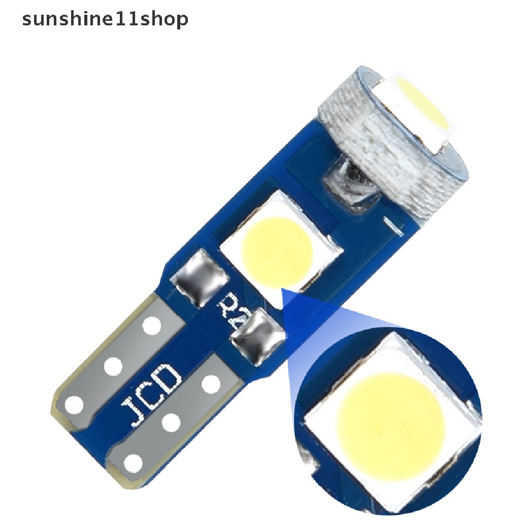 Sho - 10Pcs Lampu Led T5 12V Untuk Interior Mobil