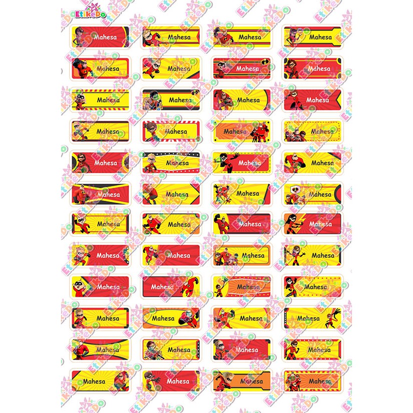 

LABEL NAMA INCREDIBLE 192 STIKER -ANTI AIR/ROBEK/LUNTUR -4 Nama IC1XS4
