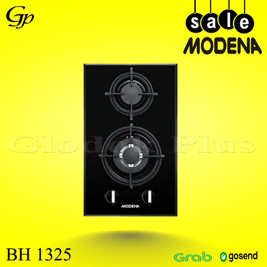 MODENA CRISTA BH 1325 - Kompor Tanam Built-In Hob Gas 30 cm, 2 Burners