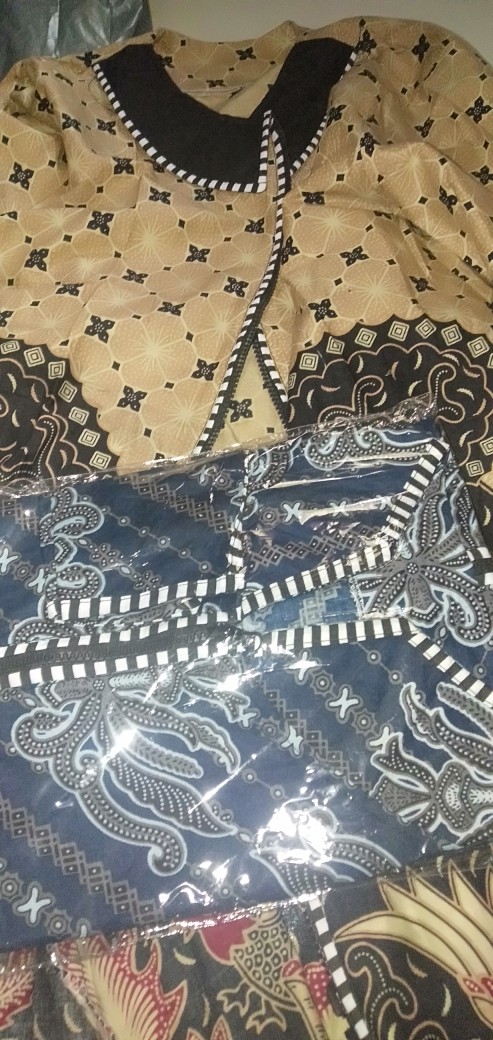 Atasan Batik Wanita Tunik Jumbo Zipper Modern Size M L Xl Xxl Xxxl