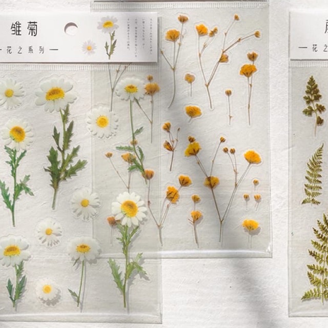 

Stiker bunga transparan timbul scrapbook