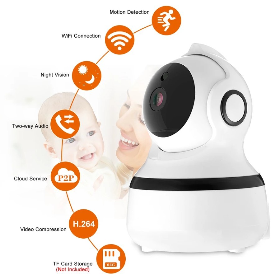 NA - Ip Camera 360 Smart Wifi Night Vision 1080p Kamera CCTV Q9 V380