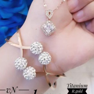 Titanium Set Kalung dan Gelang Wanita G752L