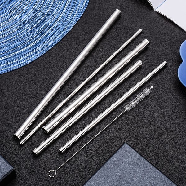 Sedotan Lurus Stainless Steel Straw + sikat pembersih