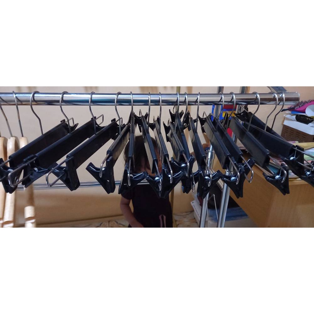 Hanger Gantungan Jepit Anak / Hanger Gantungan Jepit Dewasa Hanger Jepit 262 Hanger Celana / Rok Hanger Jepit Plastik Tebal
