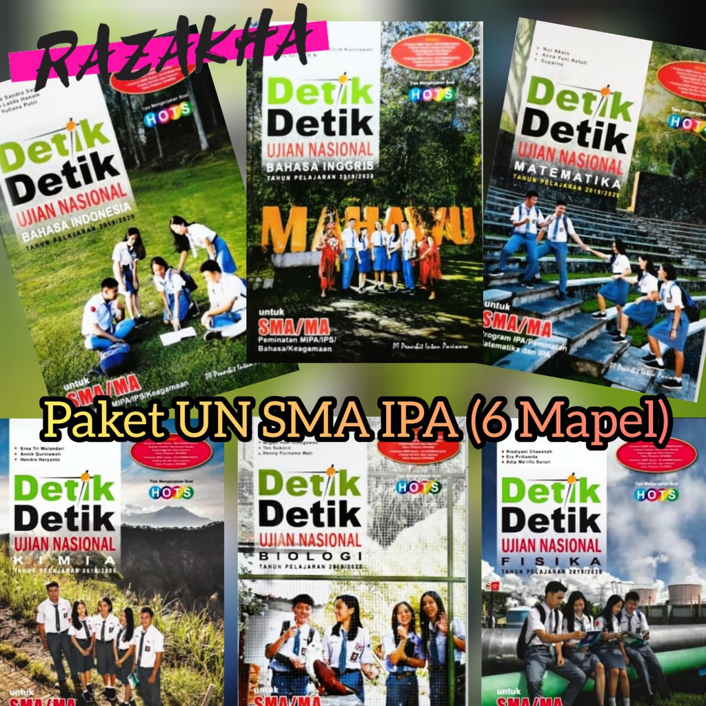 Paket Buku Detik Detik Un Sma Ma 2019 2020 Ipa Intan Pariwara 6 Mata Pelajaran Kunci Free Kunci Shopee Indonesia