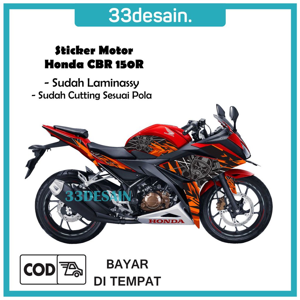 Jual Aksesoris Stiker Motor Sticker Striping Motor Honda CBR 150R 8 33Desain Indonesia Shopee Indonesia