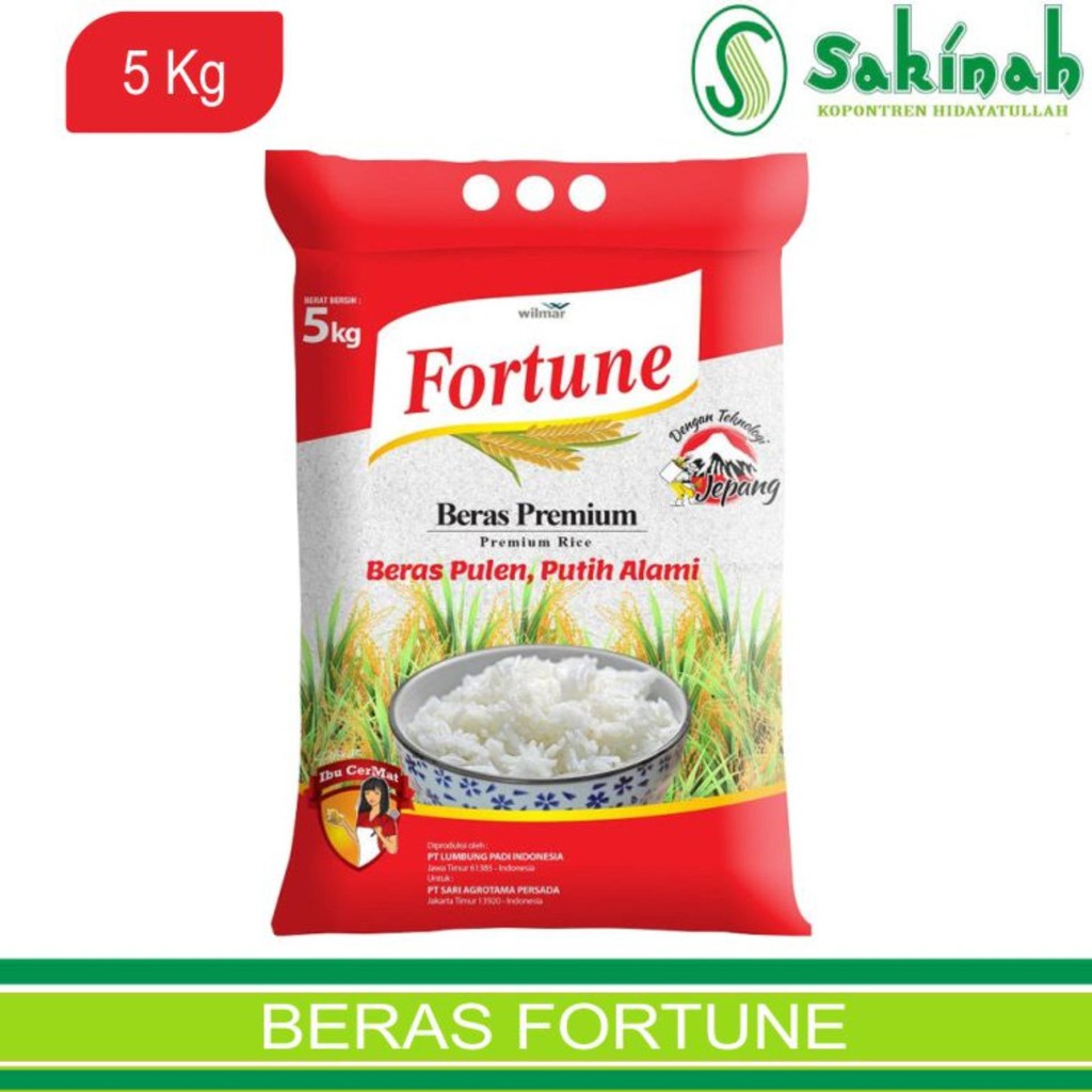 Fortune Baeras Premium / Beras Pulen 5Kg