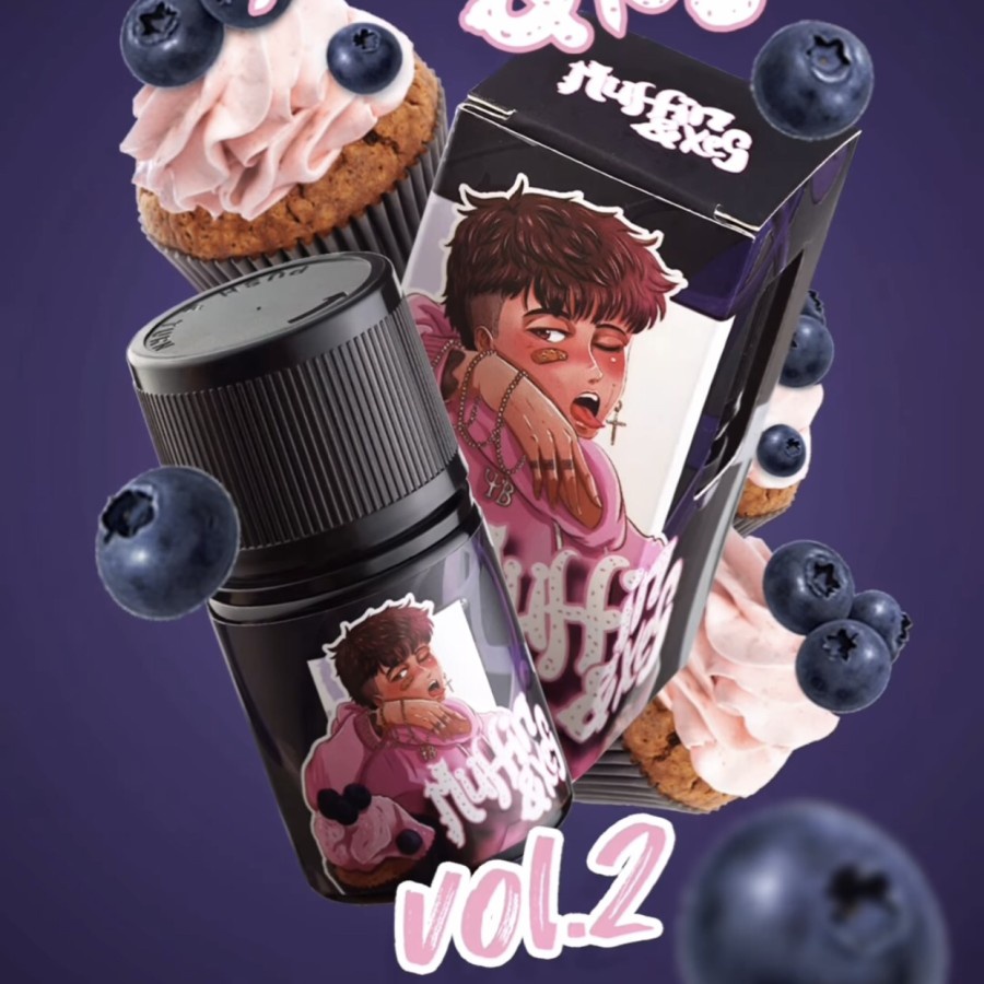 MUFFIN &amp; XES NEW E-LIQUID BLACKBERRY MUFFIN CAKE 60ML - 100% AUTHENTIC