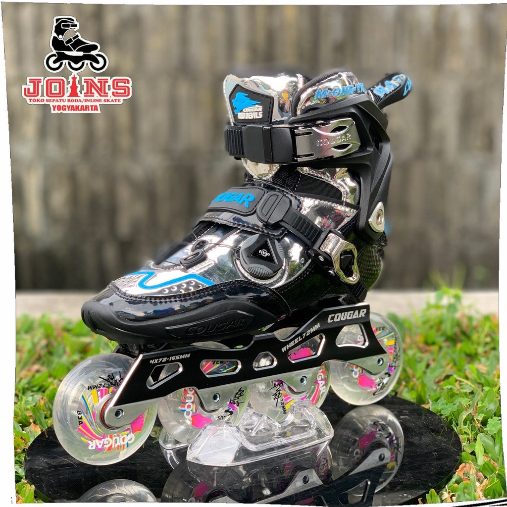 Sepatu Roda Inline Skates Cougar M-One YH Silver Black