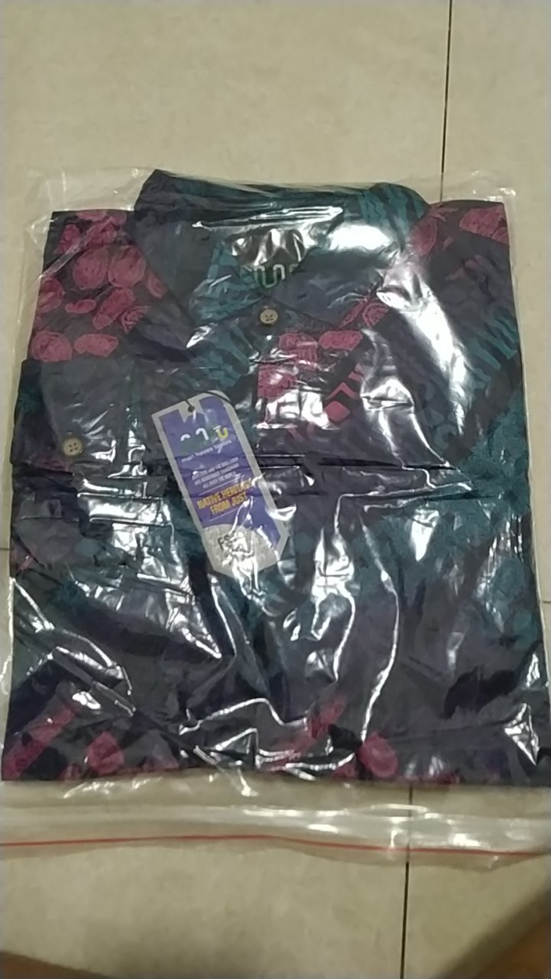 Credomenstore Kemeja Batik Songket Gradasi Hitam Navy Biru Dongker / Baju Pria Lengan Panjang
