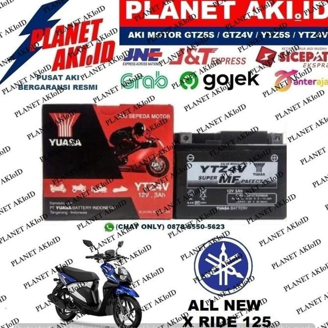 Aki Motor Yamaha All New X RIde XRide 125 YTZ4V YUASA Accu Kering MF planeta76 Diminati Banget