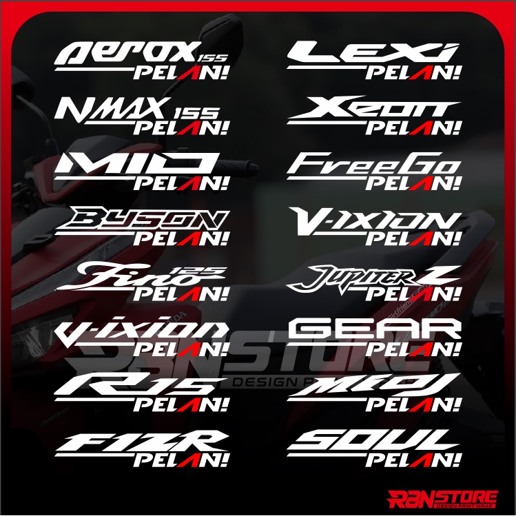 STIKER VARIASI PELAN ! MOTOR YAMAHA NMAX, AEROX, MIO DAN CUSTOM CUTTING STICKER HOLOGRAM DAN WARNA SOLID