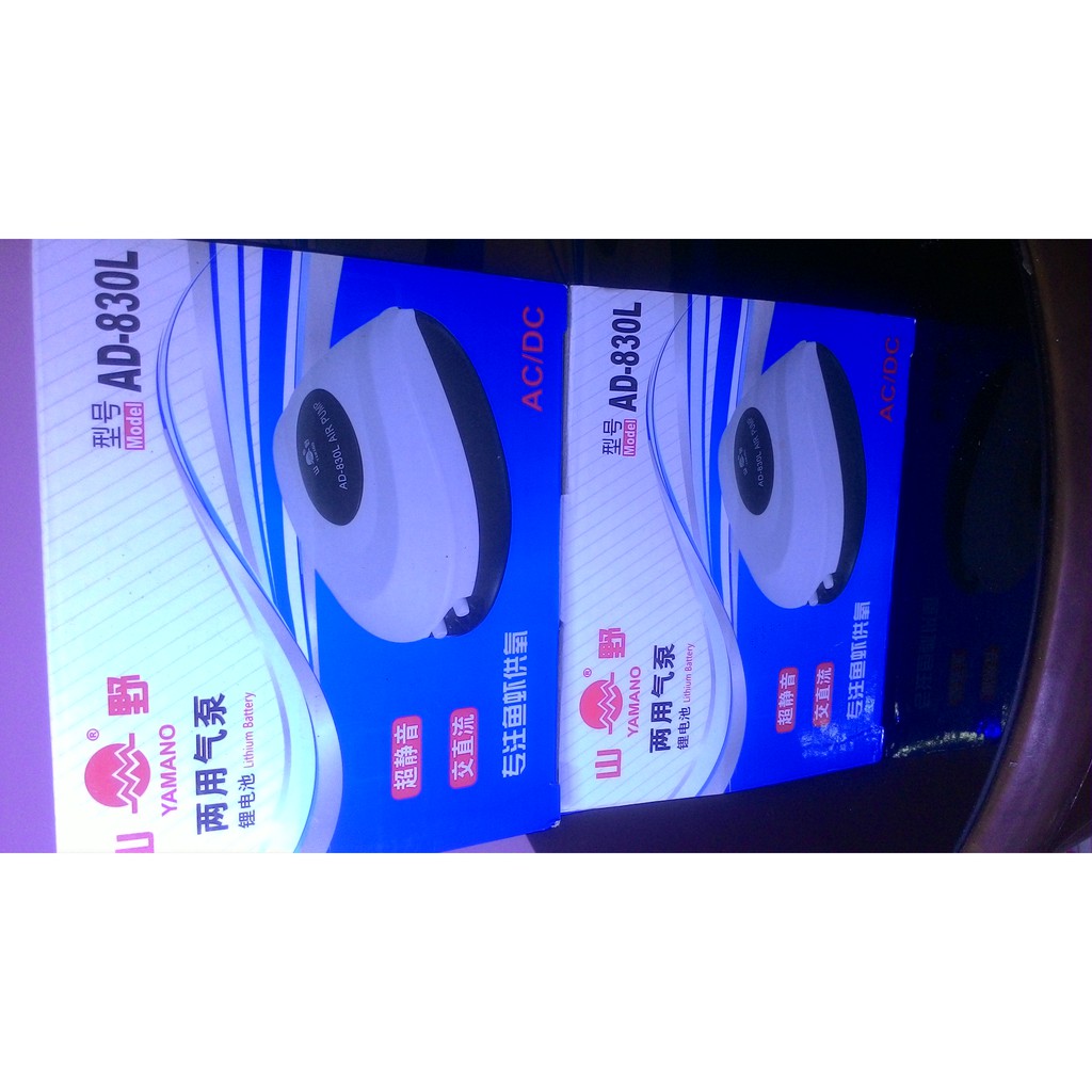air pump aerator yamano Ad830L AC-DC aquarium untuk mati lampu impor low watt 2 watt termurah