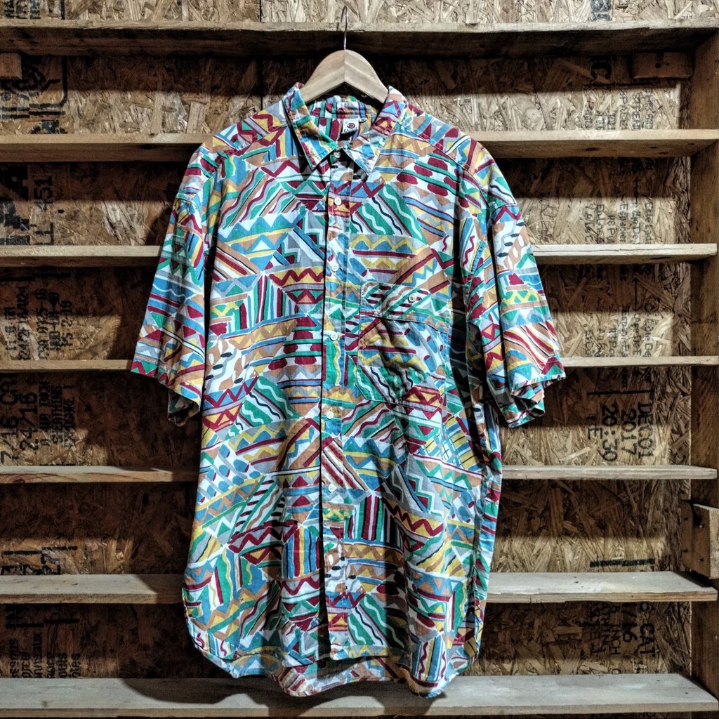 Kemeja Espana Motif Vintage Second Original