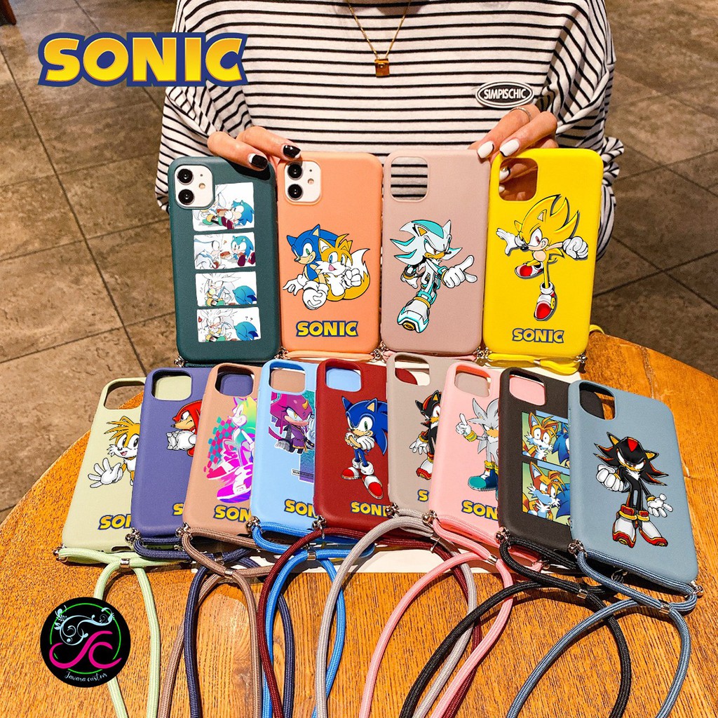 Softcase Slingcase Tali Lanyard Candy SONIC Oppo A5S A7 A12 F9 F3 A77 F5 F7 F11 Pro Youth JW3566