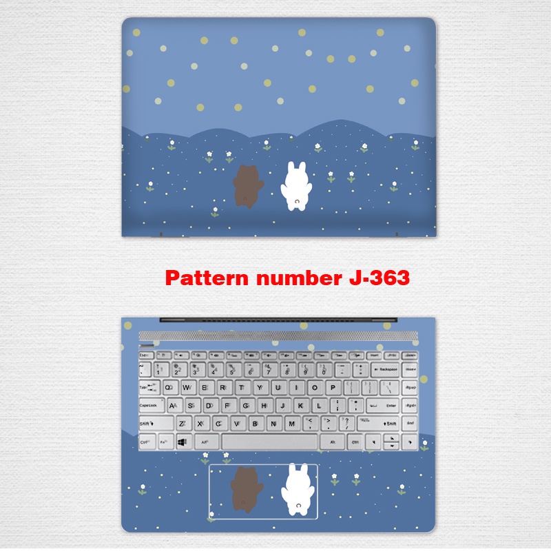 Stiker Skin Vinyl 2 Sisi Untuk Laptop 11 / 12 / 13 / 14 / 15 / 17 Inch Universal HP Pavilion Star 14 Series 66 X360 15.6inci Film Pelindung Full Set Tpn-q244
