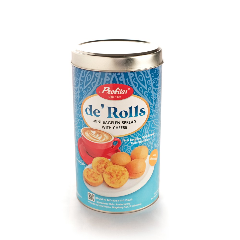 

DE' ROLL CHEESE KALENG (PB96-02C) / ROTI KERING BAGELEN KALENG PREMIUM