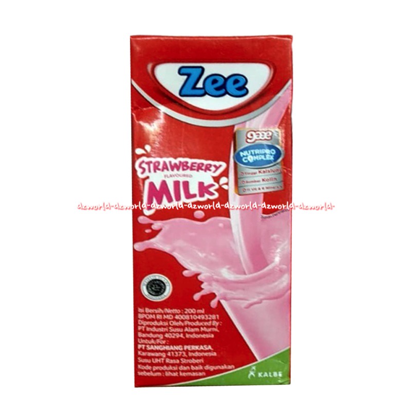 Zee Up &amp; Go 200ml Susu UHT Coklat Strawberry Susu Kotak Anak Siap Minum Cokelat Upgo Up&amp;go Zii