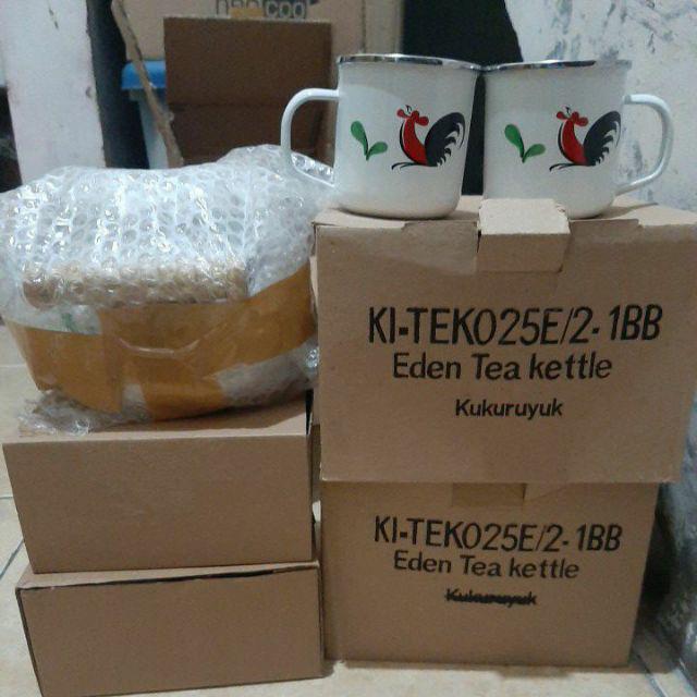 Teko Enamel 2.5e +  Mug Ayam (tutup /tdk Ada Tutup)