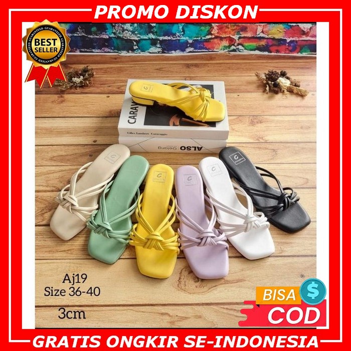 Sepatu Heels Wanita Korea Import Impor Terbaru Kekinian Murah Termurah Yf10 Herdian Ms 03 Bunga Sand