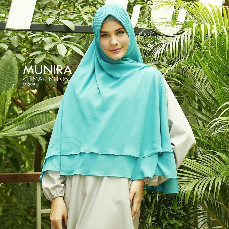 bergo ukhti munira MH 06 ready hijau mint dan orange