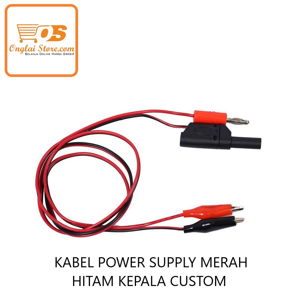 KABEL POWER SUPPLY MERAH HITAM KEPALA CUSTOM