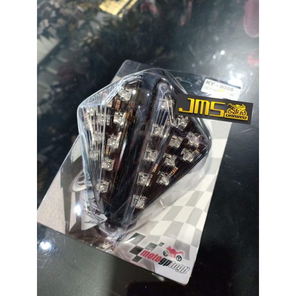lampu sen tempel segitiga kymoto plus flaser sen CR7 r15 R25 ninja RR gsx CBR ninja 250 fi dll