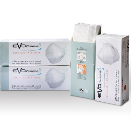 ORI Masker Evo Plusmed Putih 5 ply 20pcs