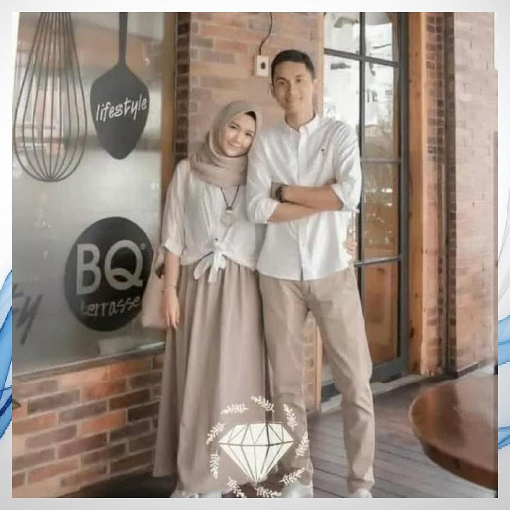 Gf Couple Baju Casual Muslim  Natural