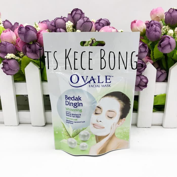 HIJAU Ovale Bedak Dingin Whitening Teh Hijau Pouch 30 butir