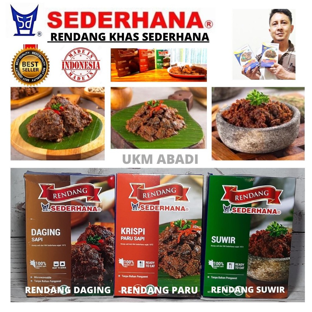 Rendang Daging Sapi RM Sederhana Halal 119101