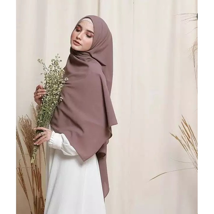 hijab pashmina sabyan diamond 200 x 75 cm jahit tepi full warna