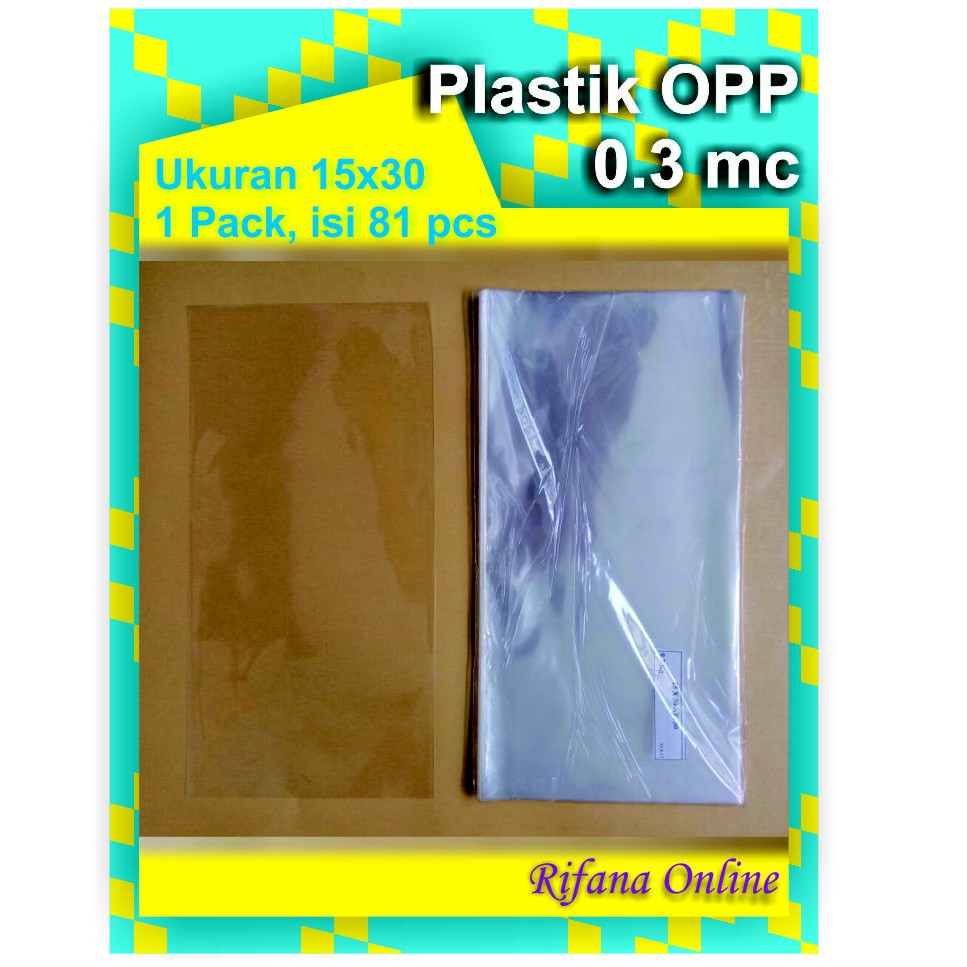 

Plastik OPP Ukuran 15 x 30 cm