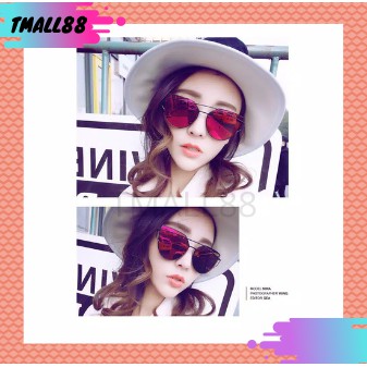 ♥TMALL88♥ Kacamata Hitam Frame Metal Kecil Gaya Vintage untuk Wanita
