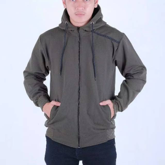 Jaket Hoodie Pria Semplice Hoodie Sweater Fleece &  kaos lengan pendek