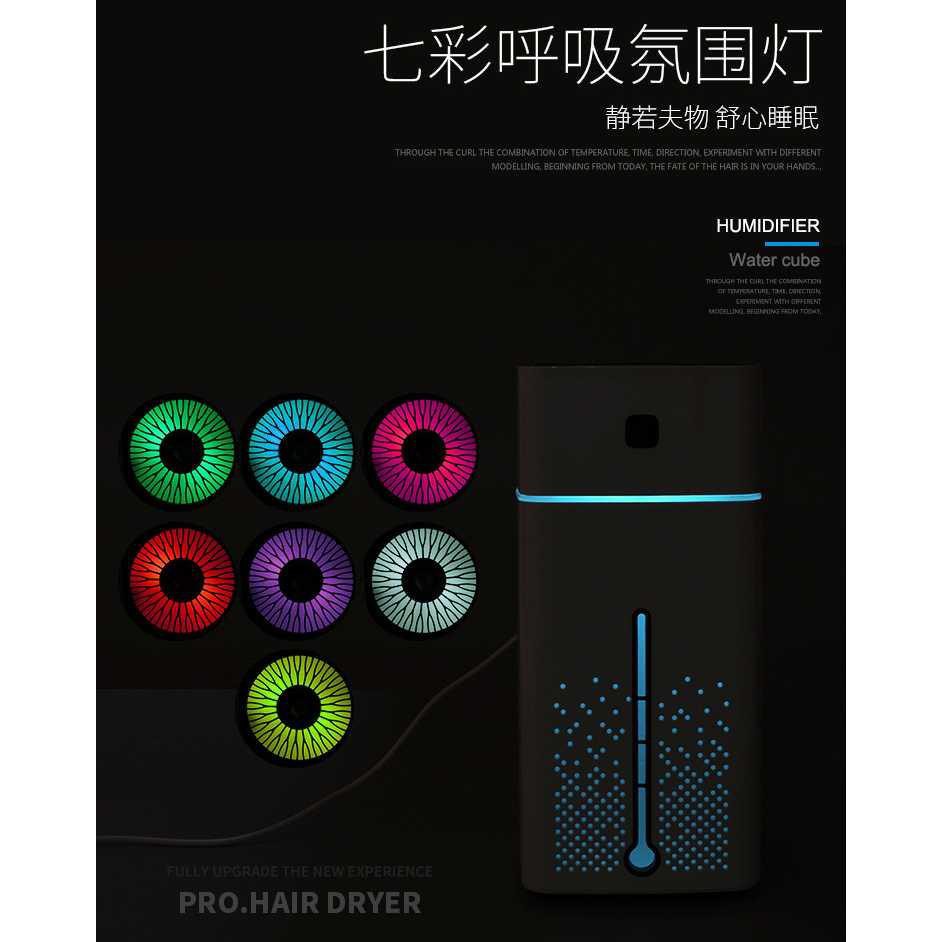 Taffware Air Humidifier RGB Night Light 1000ml - HUMI KS-600 ( Mughnii )