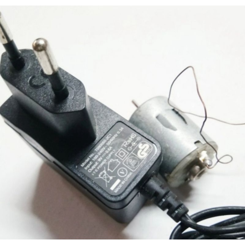 motor brused DC 5-9vdc 15000rpm sudah dapat adapter untuk diy experimin