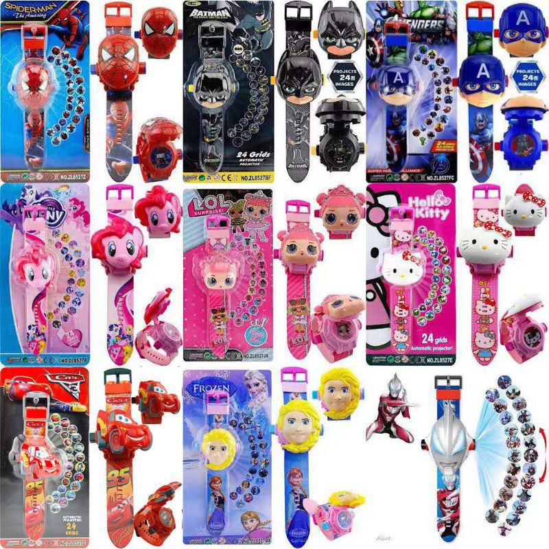 (Grosir)Jam Tangan Anak&quot; Laser Jumbo Proyektor Strap Rubber(Terima Cod)