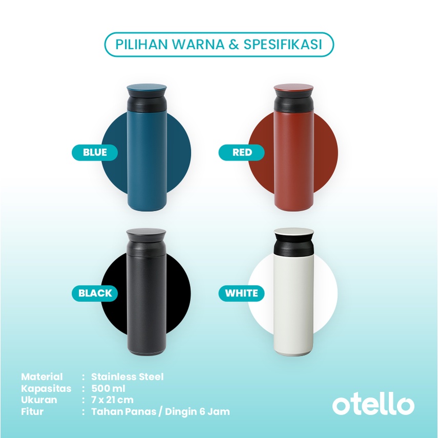 Otello - Tumbler Custom Print UV Cetak Botol Minum Gambar Logo Warna Tokyo Tumblr 500 ml Full Colour Termos Souvenir