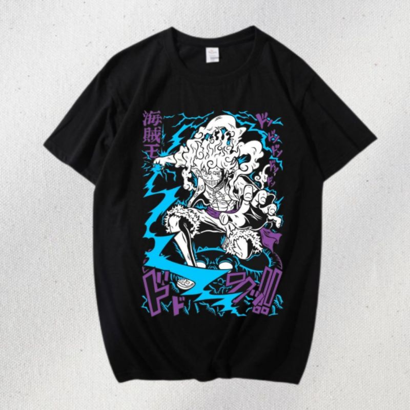 KAOS VINTAGE  ANIME ONE PIECE LUFY / T SHIRT ONE PIECE MUGIWARA / BAJU HITAM  UNISEX