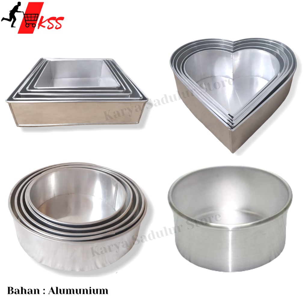 Loyang Bolu Kotak / Love / Bulat / Loyang Bulat Press tanpa sambungan / Loyang Bolu gulung Loyang ku