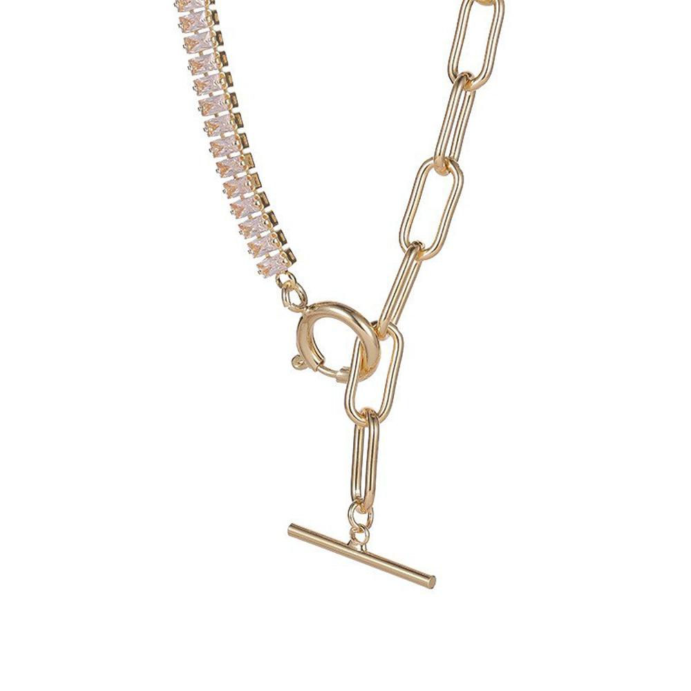 Mxbeauty Rantai Klavikula Punk Berlebihan Aksesoris Fashion Potrait Geometris OT Clasp Chocker