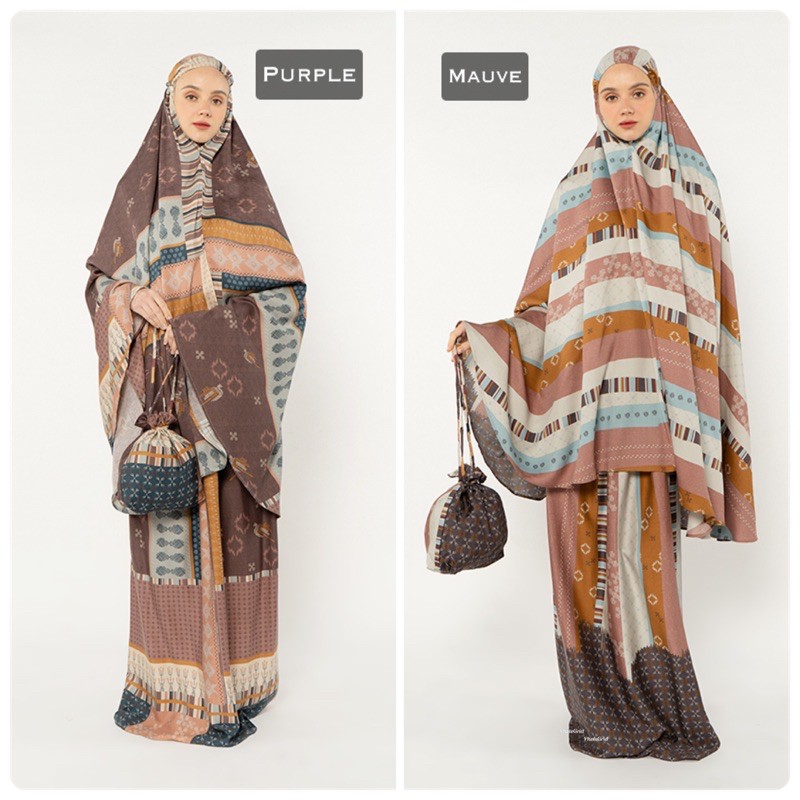 READY COTTON INK x RIA MIRANDA PRINTED MUKENA DEWASA PRANA CLEMIRA (NEW & ORIGINAL)